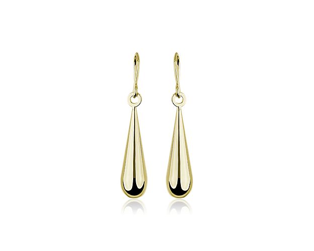 These classic 14k yellow gold teardrop earrings are perfect for everyday wear or any special occasion.