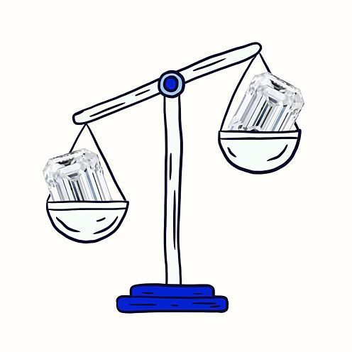 Diamond Buying Guide Tip 7: Weigh the pros and cons of larger carat weights. Diamond Buying Guide Tip 7: Weigh the pros and cons of larger carat weights.